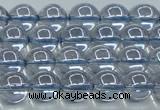 CNC510 15.5 inches 8mm round dyed natural white crystal beads