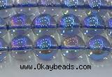 CNC589 15.5 inches 8mm round plated natural white crystal beads