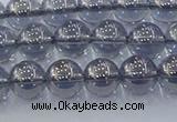 CNC594 15.5 inches 6mm round plated natural white crystal beads