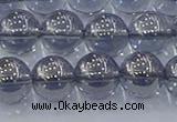 CNC596 15.5 inches 10mm round plated natural white crystal beads