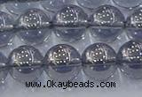 CNC597 15.5 inches 12mm round plated natural white crystal beads