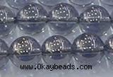 CNC598 15.5 inches 14mm round plated natural white crystal beads