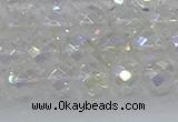 CNC609 15.5 inches 8mm faceted round plated natural white crystal beads