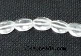 CNC61 15.5 inches 8*10mm faceted rice grade A natural white crystal beads