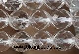 CNC702 15.5 inches 6mm faceted round white crystal beads