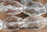 CNC722 15.5 inches 8*12mm faceted rice white crystal beads