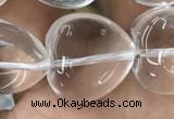 CNC730 15.5 inches 16*16mm heart white crystal beads wholesale