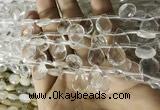 CNC843 Top drilled 8*12mm faceted briolette white crystal beads