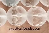 CNC853 15.5 inches 12mm faceted round white crystal beads