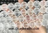 CNC856 15.5 inches 18mm faceted round white crystal beads