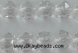 CNC88 15.5 inches 6mm faceted round natural white crystal beads