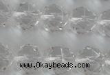 CNC89 15.5 inches 8mm faceted round natural white crystal beads