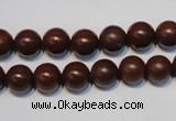 CNE10 15.5 inches 10mm round red stone needle beads wholesale