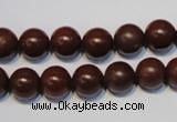 CNE11 15.5 inches 12mm round red stone needle beads wholesale