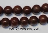 CNE12 15.5 inches 14mm round red stone needle beads wholesale