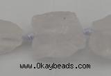 CNG1003 15.5 inches 15*25mm - 25*30mm nuggets white crystal beads