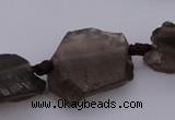 CNG1004 15.5 inches 15*25mm - 25*30mm nuggets smoky quartz beads