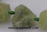 CNG1009 15.5 inches 15*25mm - 25*30mm nuggets green rutilated quartz beads