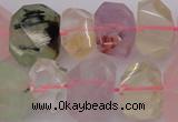 CNG1023 10*14mm - 15*20mm faceted nuggets multicolor quartz beads