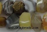 CNG1026 15.5 inches 10*14mm - 15*20mm faceted nuggets Botswana agate beads