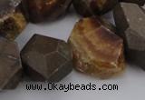 CNG1038 13*18mm - 18*25mm faceted nuggets ammonite fossil beads