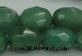 CNG1093 15*20mm - 18*25mm faceted nuggets green aventurine beads