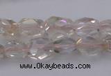 CNG1099 8*12mm - 10*14mm faceted nuggets AB-color white crystal beads