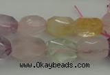 CNG1103 15.5 inches 12*16mm - 13*18mm faceted nuggets mixed quartz beads