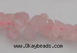 CNG1119 15.5 inches 8*12mm - 13*18mm nuggets rose quartz beads