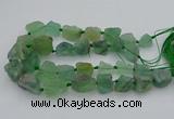 CNG1165 15.5 inches 15*25mm - 25*30mm nuggets green fluorite beads