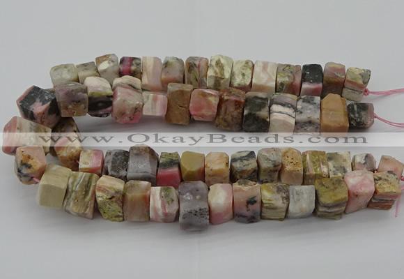 CNG1173 15.5 inches 12*16mm - 15*20mm nuggets pink opal gemstone beads