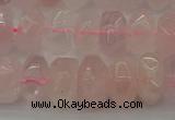 CNG1177 15.5 inches 6*14mm - 8*14mm nuggets rose quartz beads