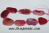 CNG1218 15.5 inches 25*35mm - 35*45mm freeform agate beads