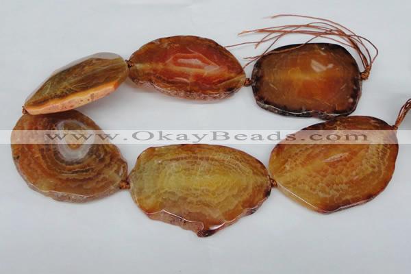 CNG1237 15.5 inches 40*50mm - 55*65mm freeform agate beads