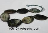 CNG1255 15.5 inches 35*45mm - 40*60mm freeform agate beads