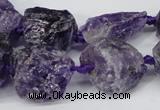 CNG1306 15.5 inches 8*12mm – 25*35mm nuggets amethyst beads