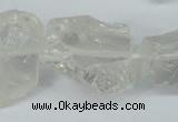 CNG1307 15.5 inches 20*25mm – 25*35mm nuggets white crystal beads