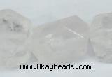 CNG1309 15*20mm – 25*30mm faceted nuggets rose quartz beads