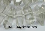 CNG1315 10*25mm – 12*35mm faceted nuggets smoky quartz beads