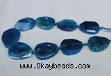 CNG1332 15.5 inches 35*40mm faceted freeform agate beads