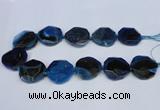 CNG1337 15.5 inches 32*35mm faceted freeform agate beads