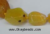 CNG1355 15.5 inches 8*10mm - 20*25mm faceted nuggets agate beads