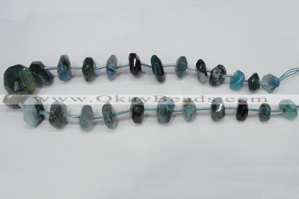 CNG1378 15.5 inches 8*14mm - 10*30mm faceted nuggets agate beads