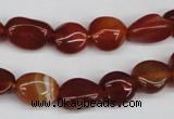 CNG14 15.5 inches 9*14mm nuggets red agate gemstone beads