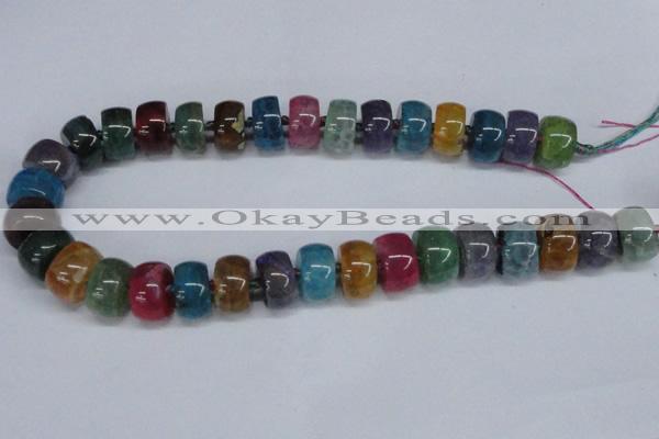 CNG1451 15.5 inches 10*18mm nuggets agate gemstone beads