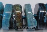 CNG1467 15.5 inches 12*35mm nuggets agate gemstone beads