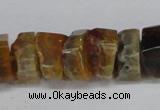 CNG1477 15.5 inches 8*15mm - 12*15mm nuggets agate gemstone beads