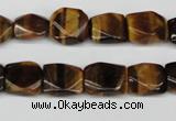 CNG15 15.5 inches 10*12mm faceted nuggets yellow tiger eye beads