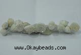 CNG1535 7.5 inches 10*14mm - 15*20mm nuggets plated druzy agate beads