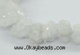 CNG1540 15.5 inches 6*8mm - 15*20mm nuggets plated druzy quartz beads